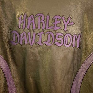 Harley-Davidson Leather Coat w/ Purple detail XL